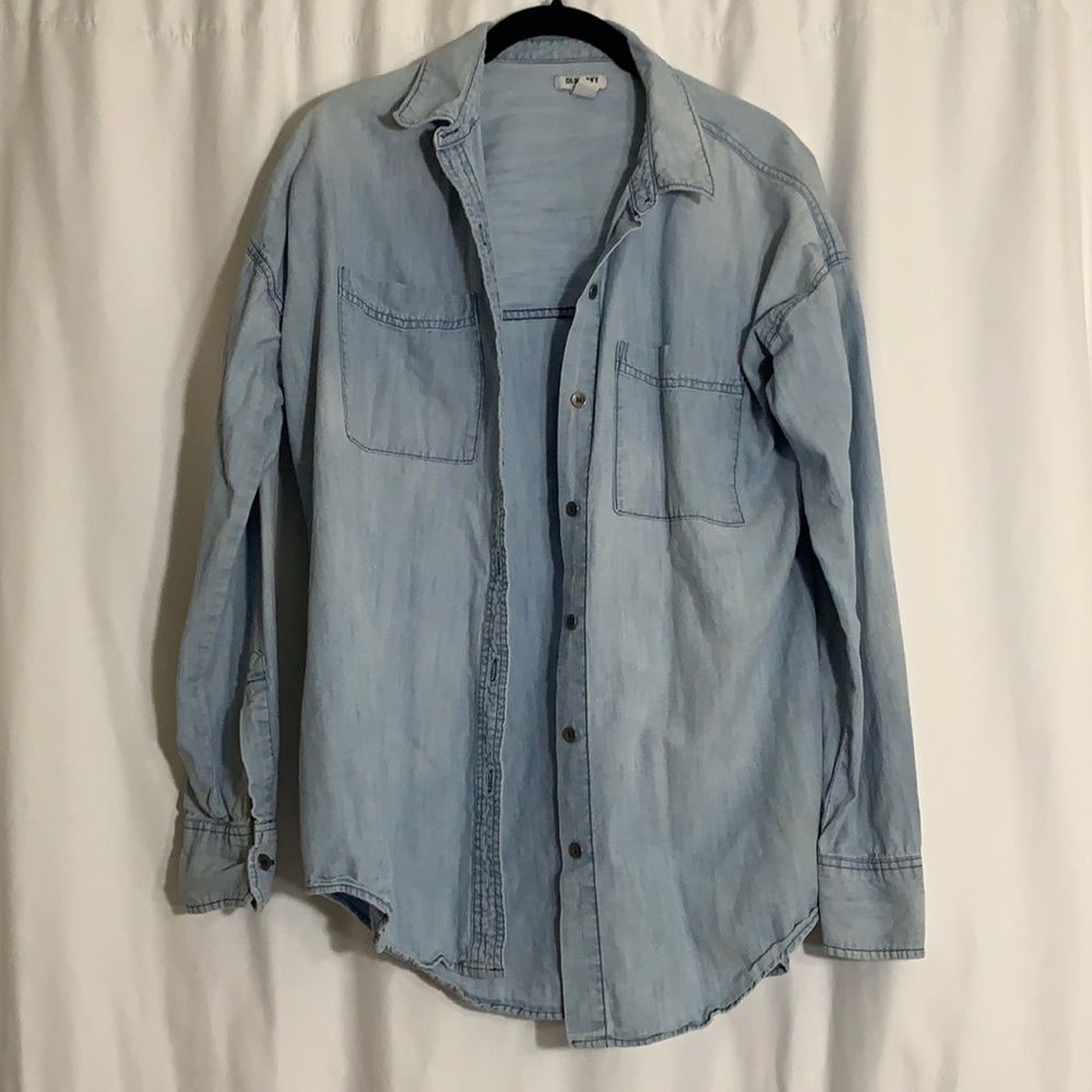 Blue an jean button up
